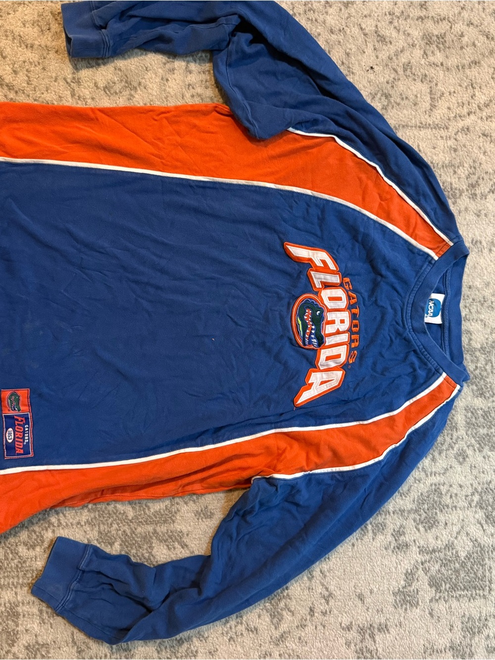 NCAA Florida Long Sleeve Team Shirt in Blue and Orange